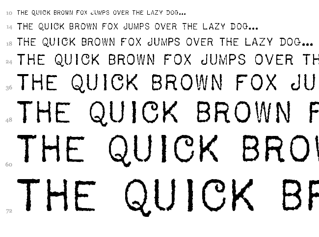 USIS 1949 font waterfall